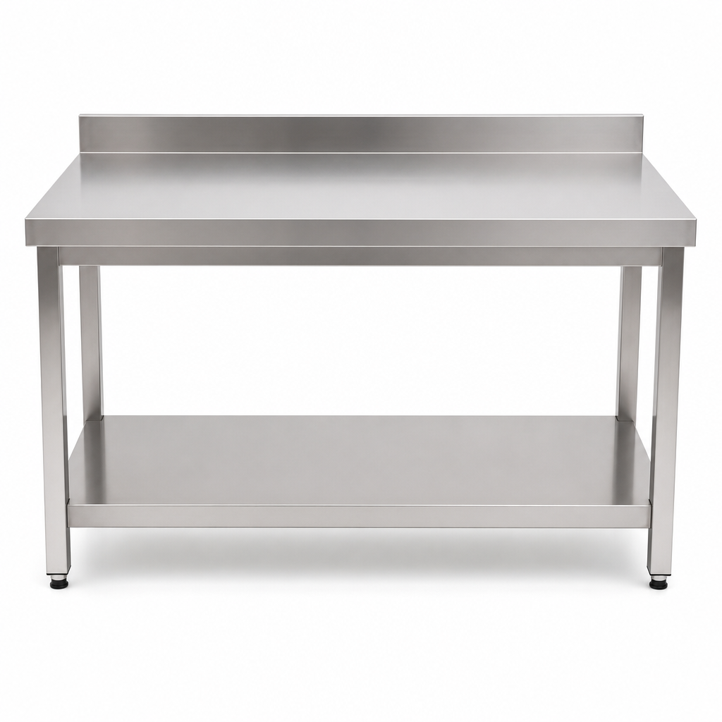 Arka Duvarlı 150x80 Paslanmaz Çalışma Tezgahı